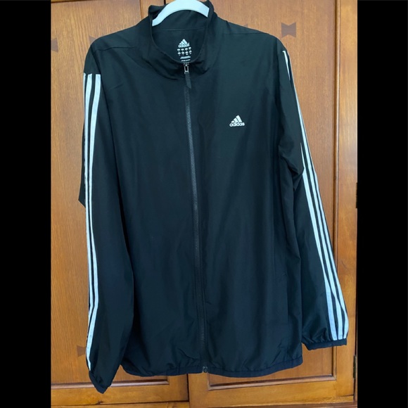 adidas Jackets & Coats Mens Adidas Lightweight Jacket Black Poshmark